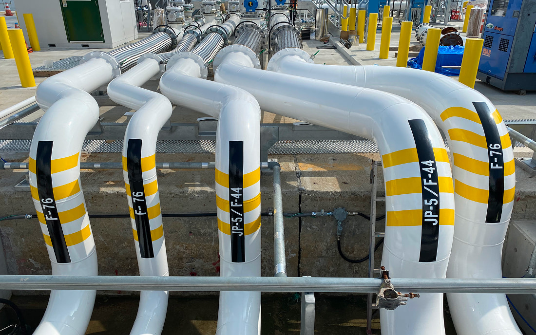 施工事例｜米海施設「米軍横瀬基地(長崎県)　燃料配管 US Military Yokose Base (Nagasaki) Fuel Pipe」